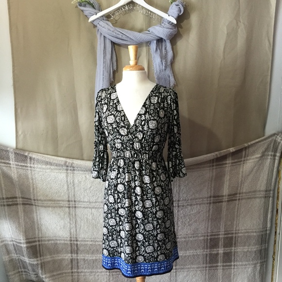 Max Studio Dresses & Skirts - GORGEOUS MAX STUDIO BLACK CREAM FLORAL MINI DRESS